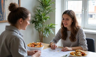 A person consulting with a nutritionist, symbolizing individual consultations